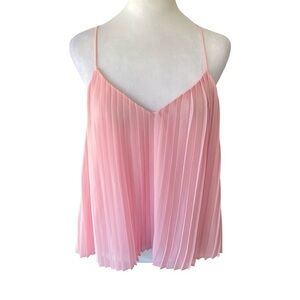 Topshop Soft Pink Pleated Swing Cami Top Women’s Size 6